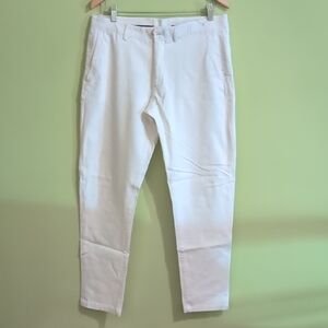 Massimo Dutti Men's Crisp White Chinos